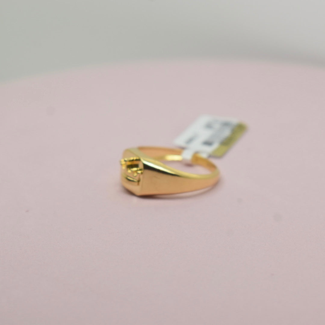 18K Yellow Gold - Small Crown Ring