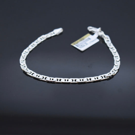 925 Sterling Silver - Square Curb Bracelet