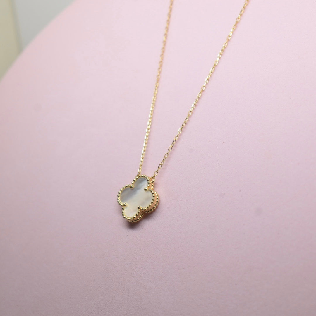 *Thin Light Weight* 18K Gold - SJVC White MOP Necklace