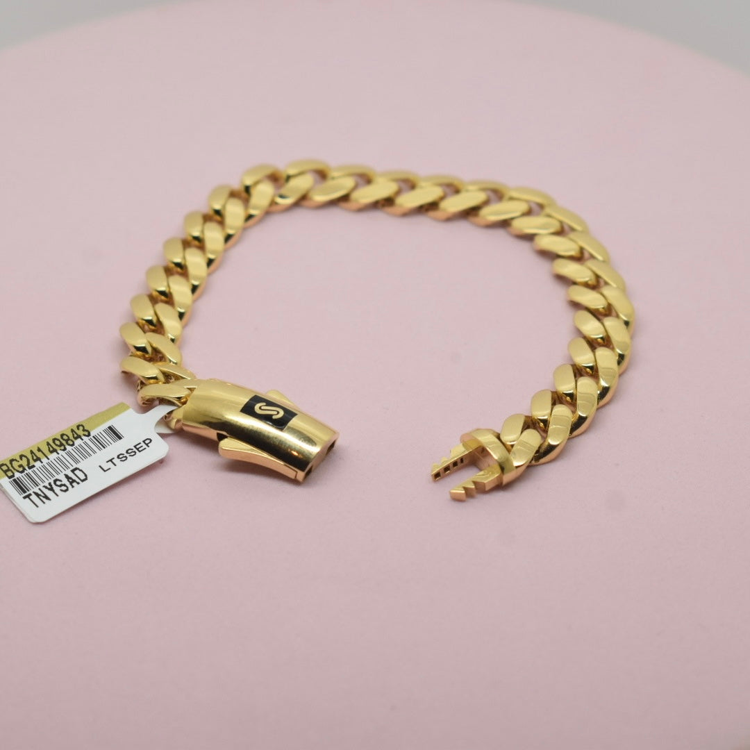 18K Gold - Monaco Classic 8mm Plain Bracelet