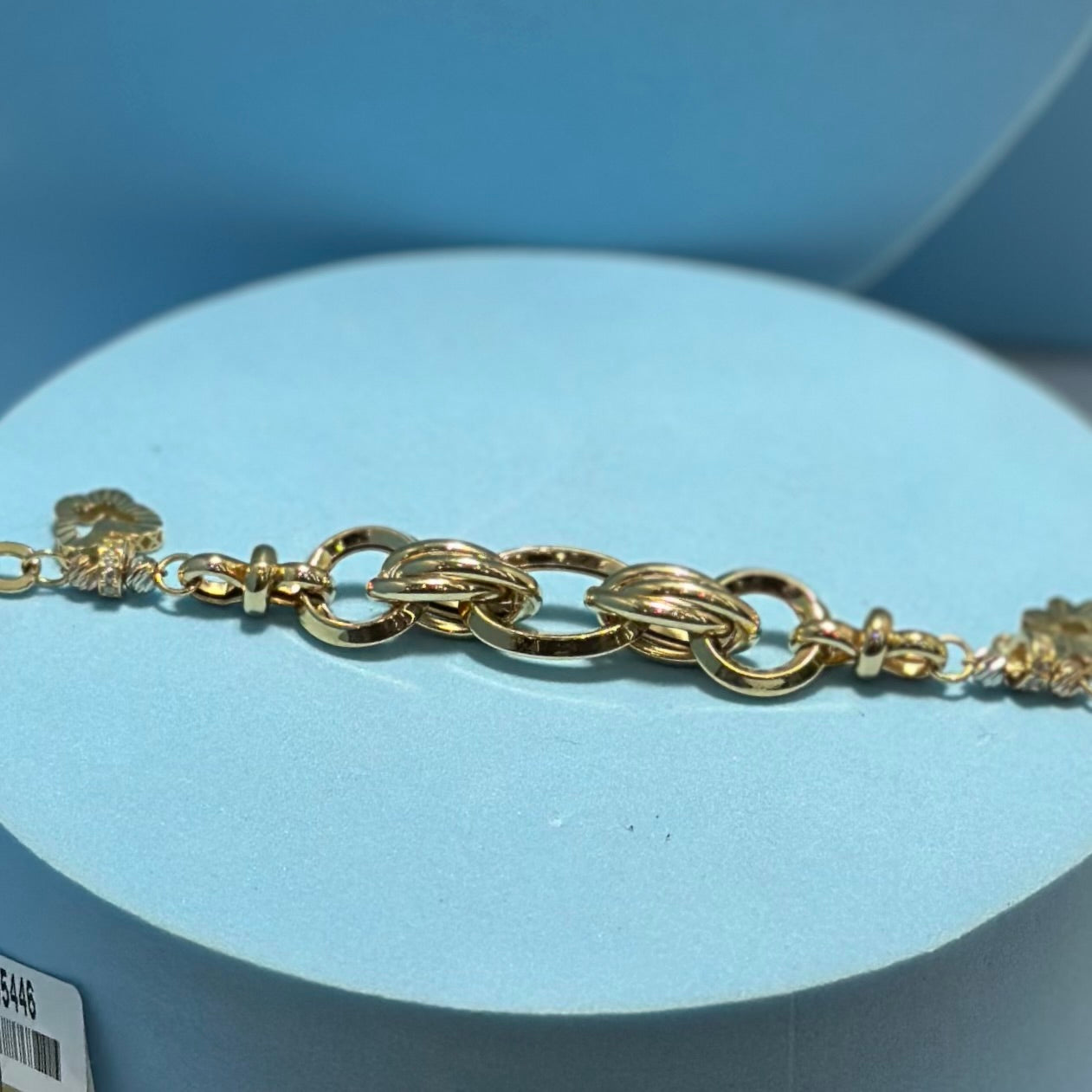 Real 18K Yellow Gold - Chunky Link Charms Bracelet