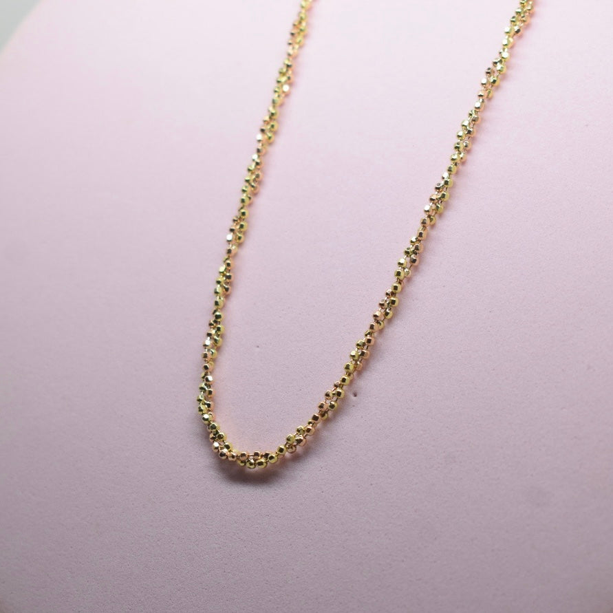 18K Gold - MIJ Ball Twist Chain