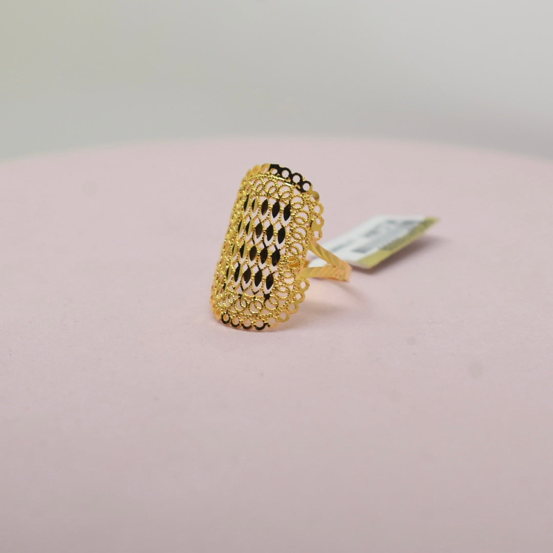 *LIMITED* 21K Yellow Gold - Hand Lazered Turkish Ring