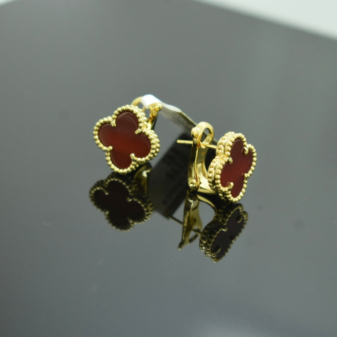 925 Sterling Silver Master - Yellow SJVC Red Earring