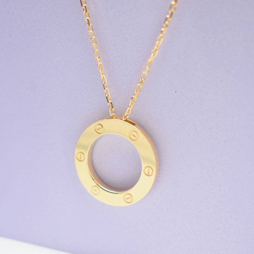 Real 18K Yellow Gold - SJCR Love Necklace