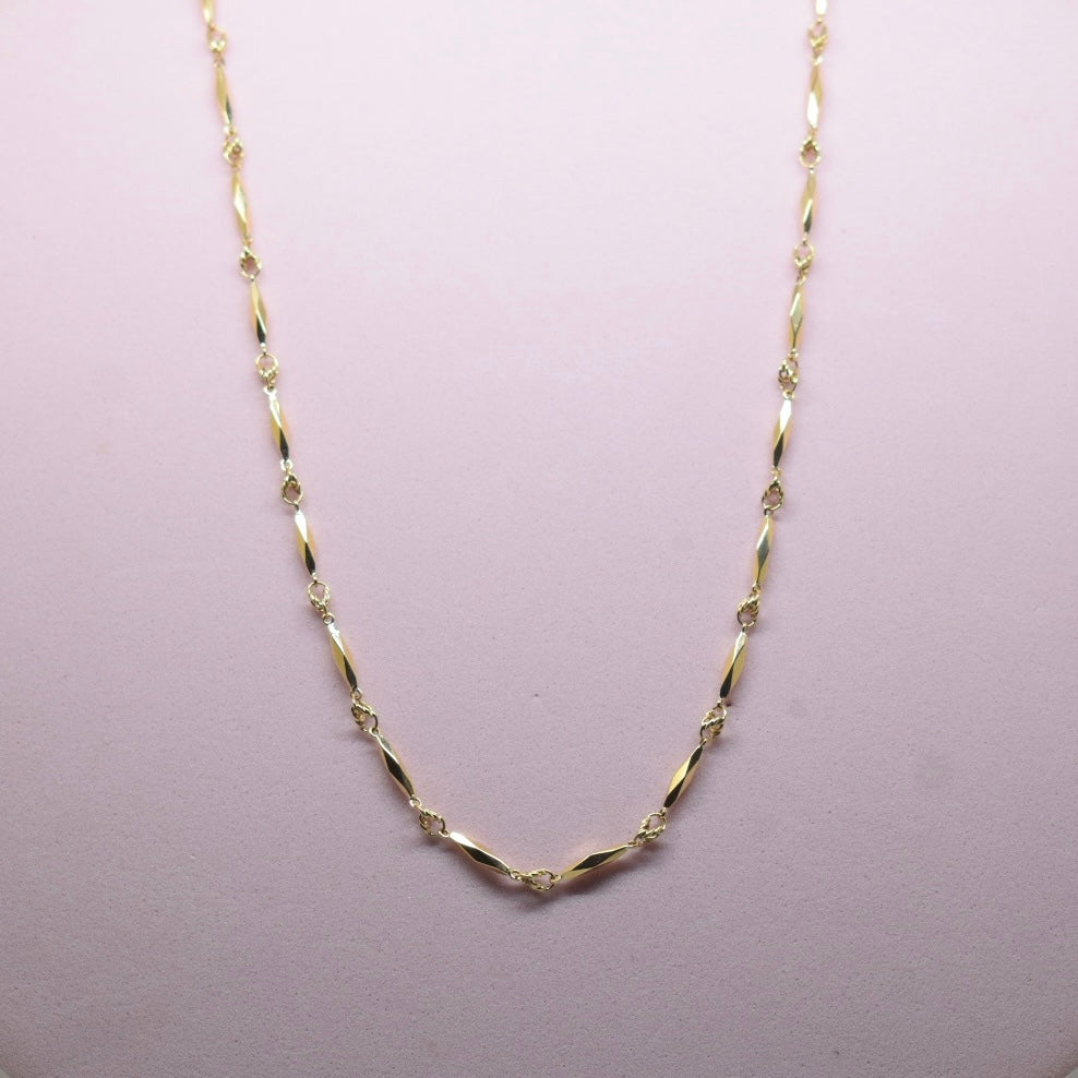 18K Gold - MIJ Short Thin Link Chain