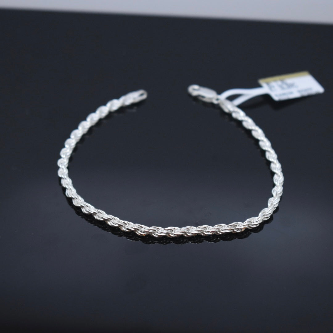 925 Sterling Silver - Thick Rope Bracelet