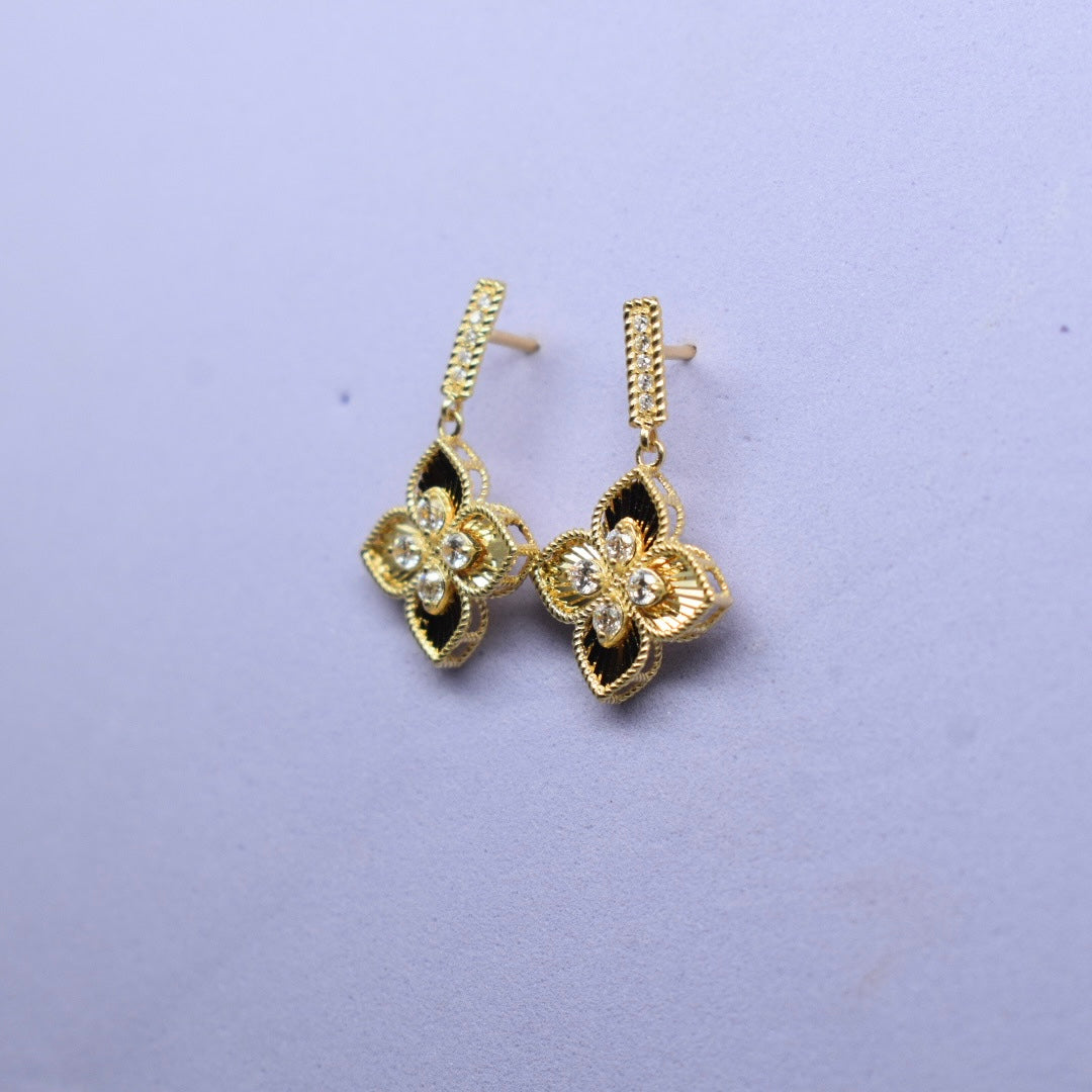 Real 18K Gold - SJRC Small Hanging Earrings