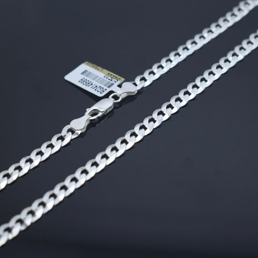 925 Sterling Silver - Small Flat Curb Chain