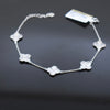 925 Sterling Silver - White SJVC Mini 5 Flower Bracelet