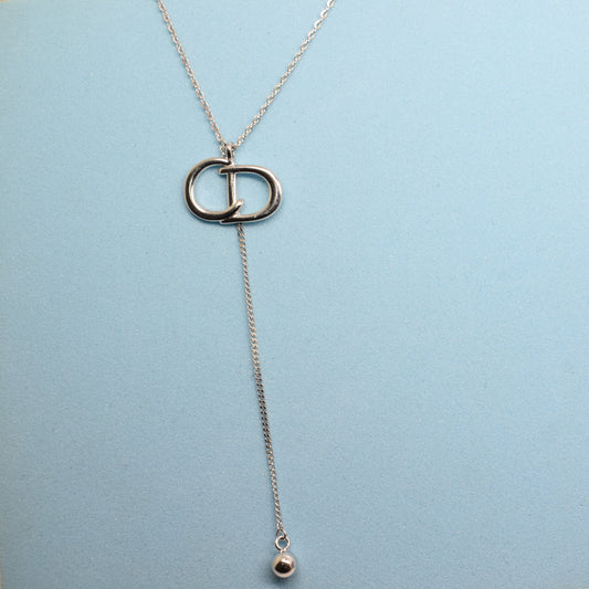 925 Sterling Silver -  Y-chain CD Necklace
