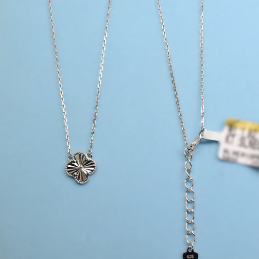 925 Sterling Silver - SJVC Mini Flower Necklace
