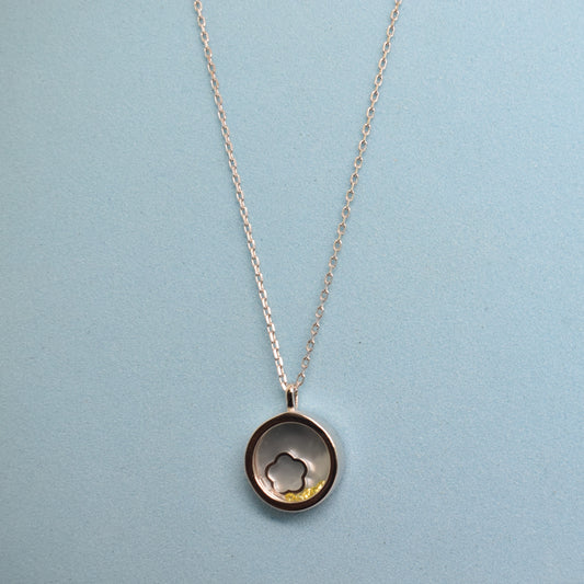 925 Sterling Silver - Luminous Blossom Shaker Necklace