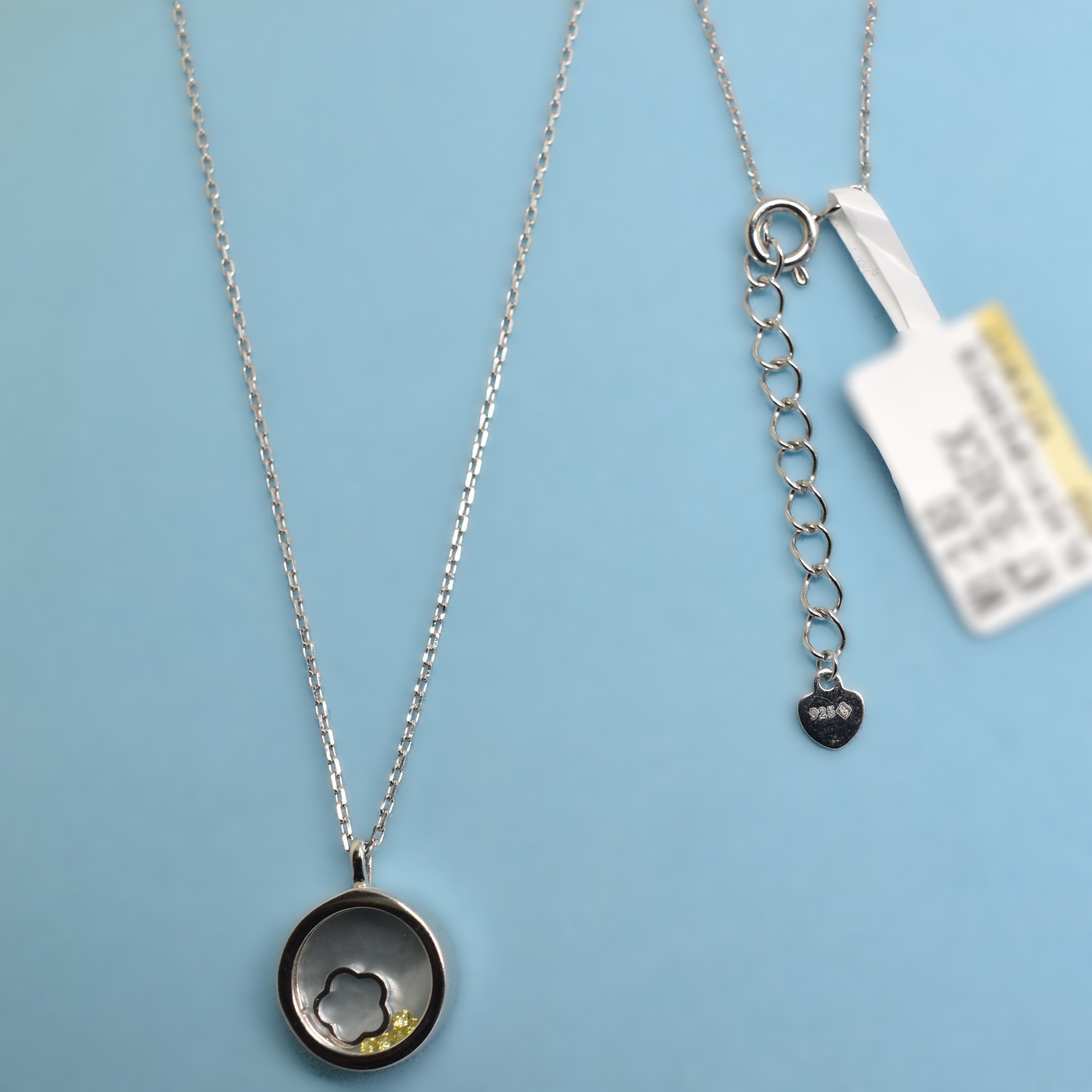 925 Sterling Silver - Luminous Blossom Shaker Necklace