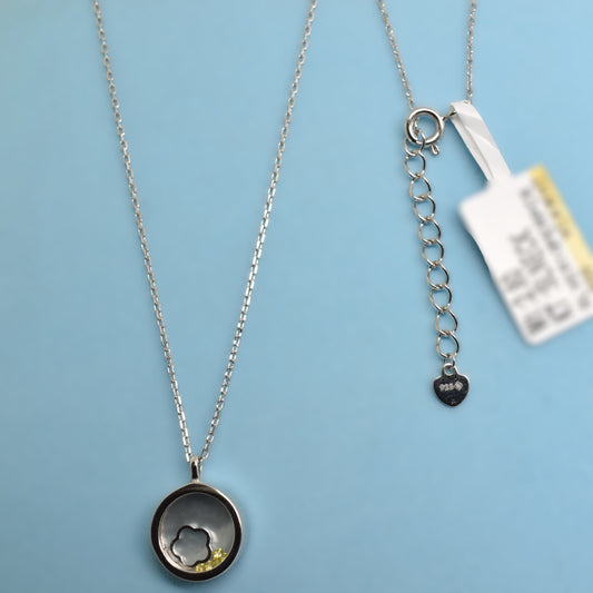 925 Sterling Silver - Luminous Blossom Shaker Necklace