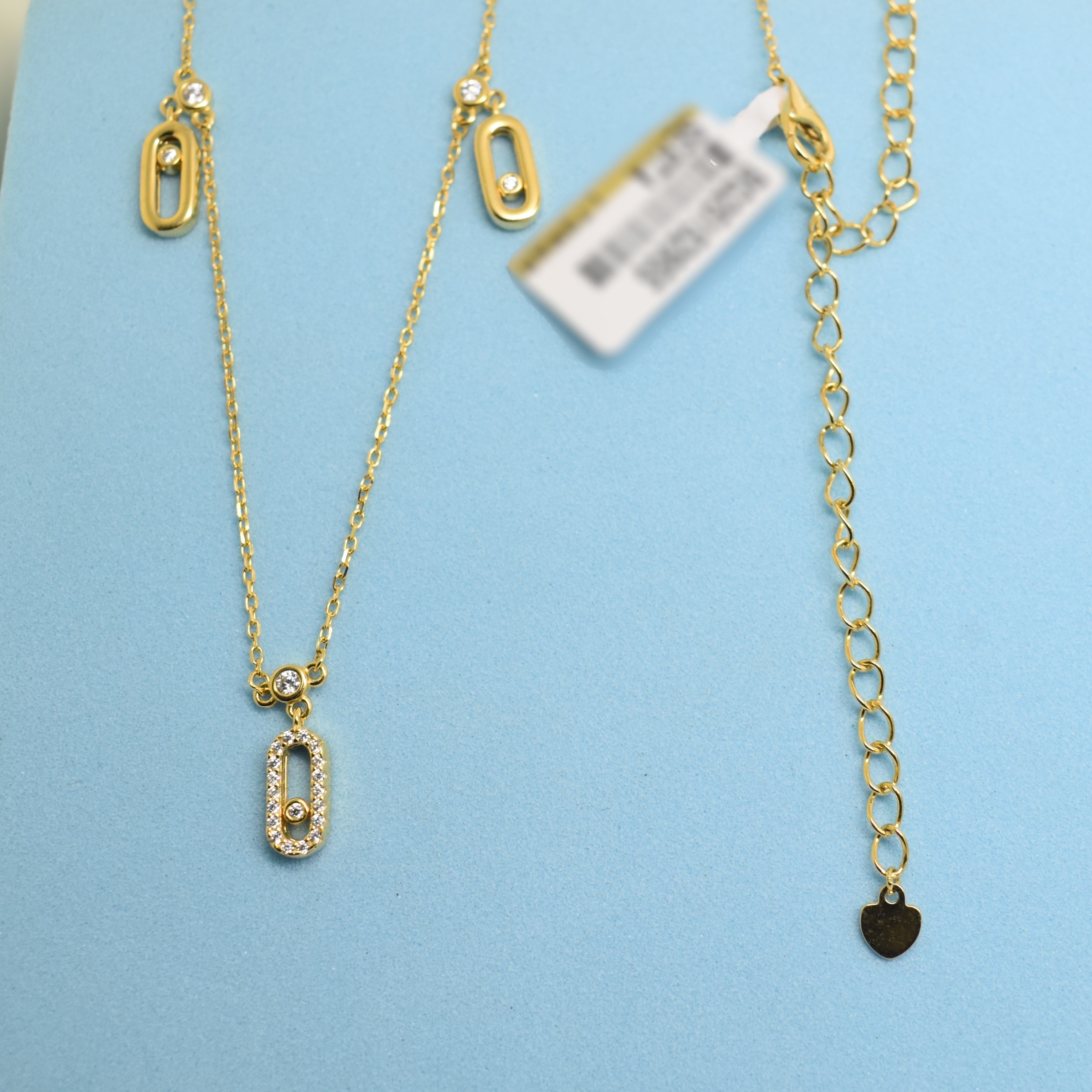 925 Sterling Silver - Yellow SJMSK Pavilion Droplet Necklace