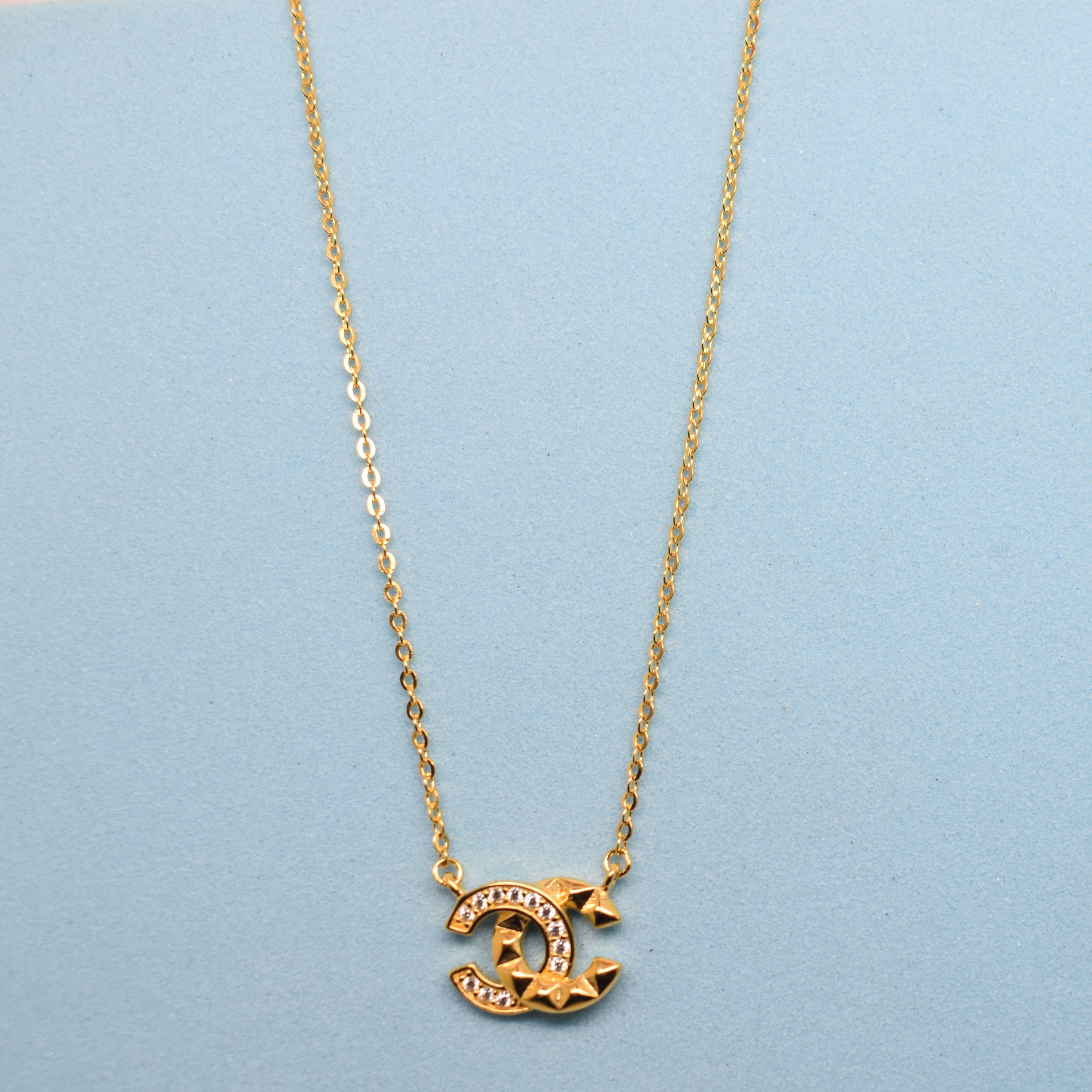 925 Sterling Silver - Yellow CHANEL Mini Pendant Necklace