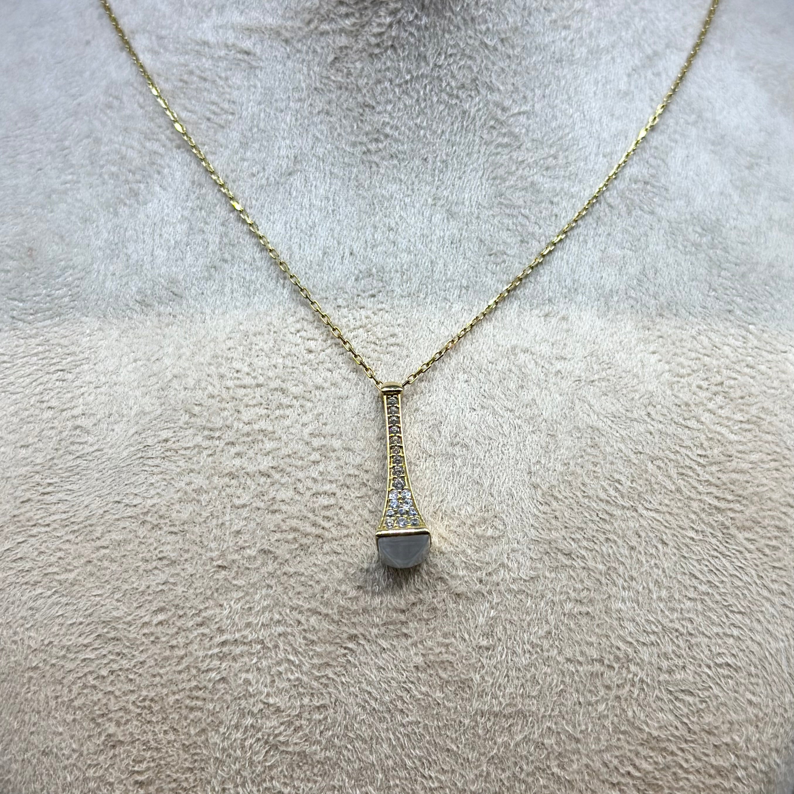 Real 18K Yellow Gold - SJMRLI White MOP Necklace