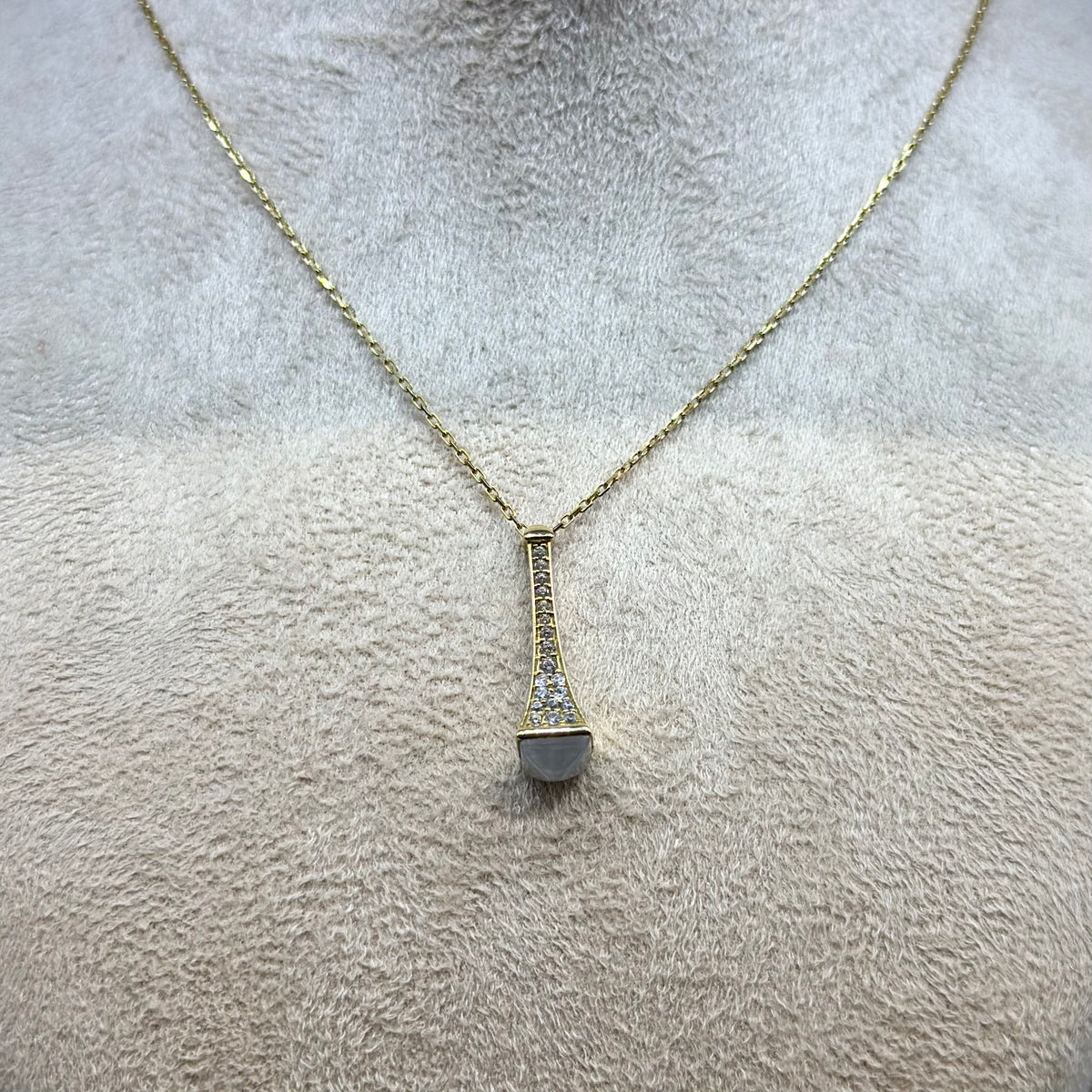 Real 18K Yellow Gold - SJMRLI White MOP Necklace