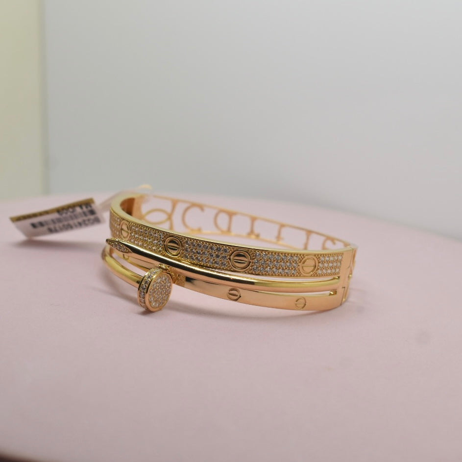 *NEW* 18K Gold - SJCR Mix Bangle