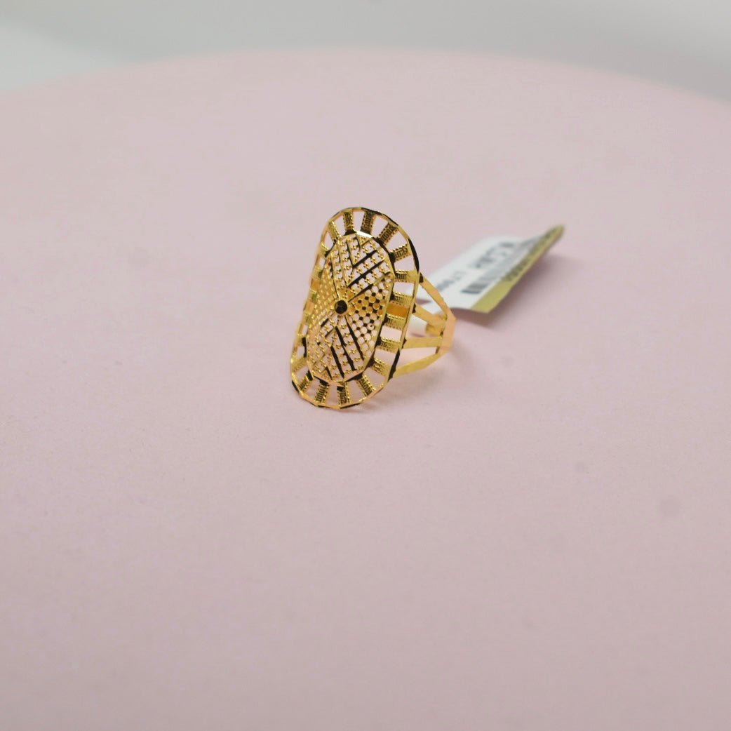 *LIMITED* 21K Yellow Gold - Hand Lazered Turkish Ring