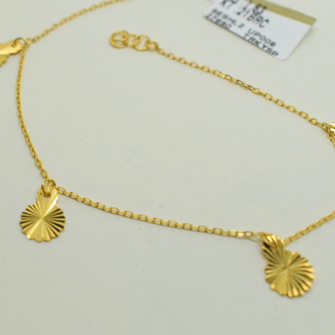 *NEW* 21K Yellow Gold - Hanging Charms Bracelet