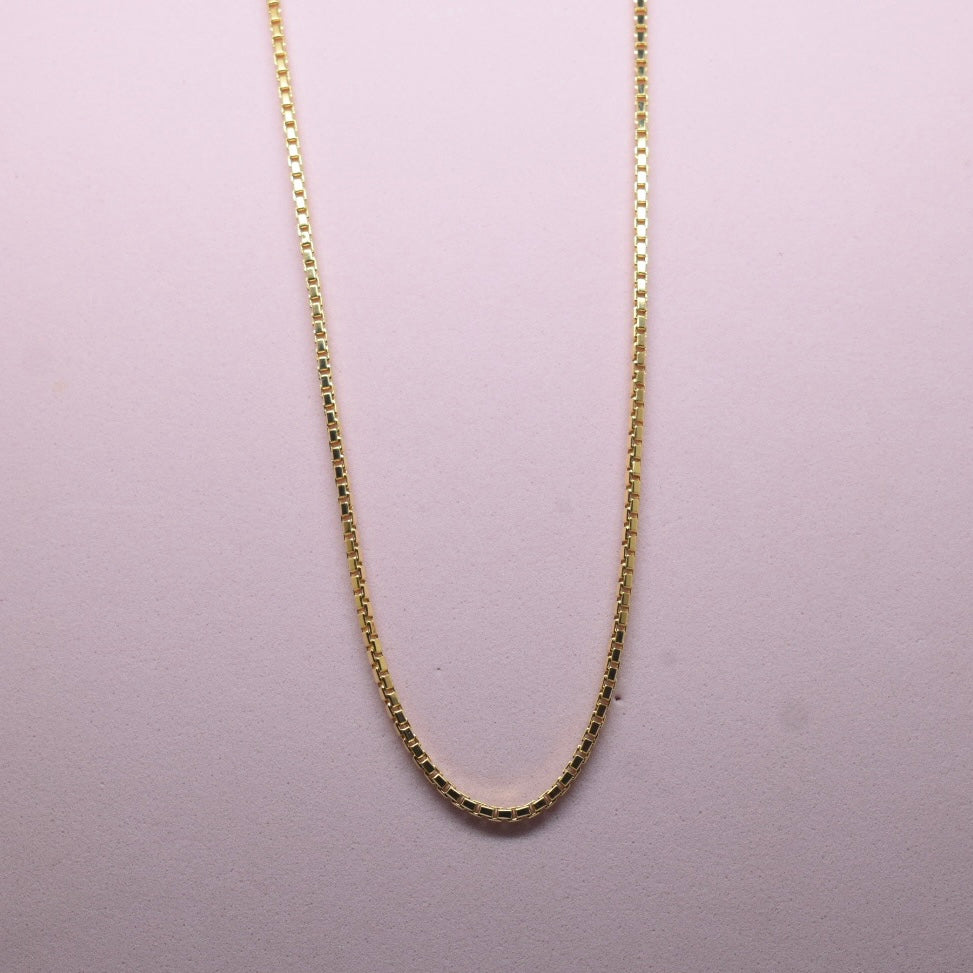 18K Gold - MIJ Thick Solid Box Chain