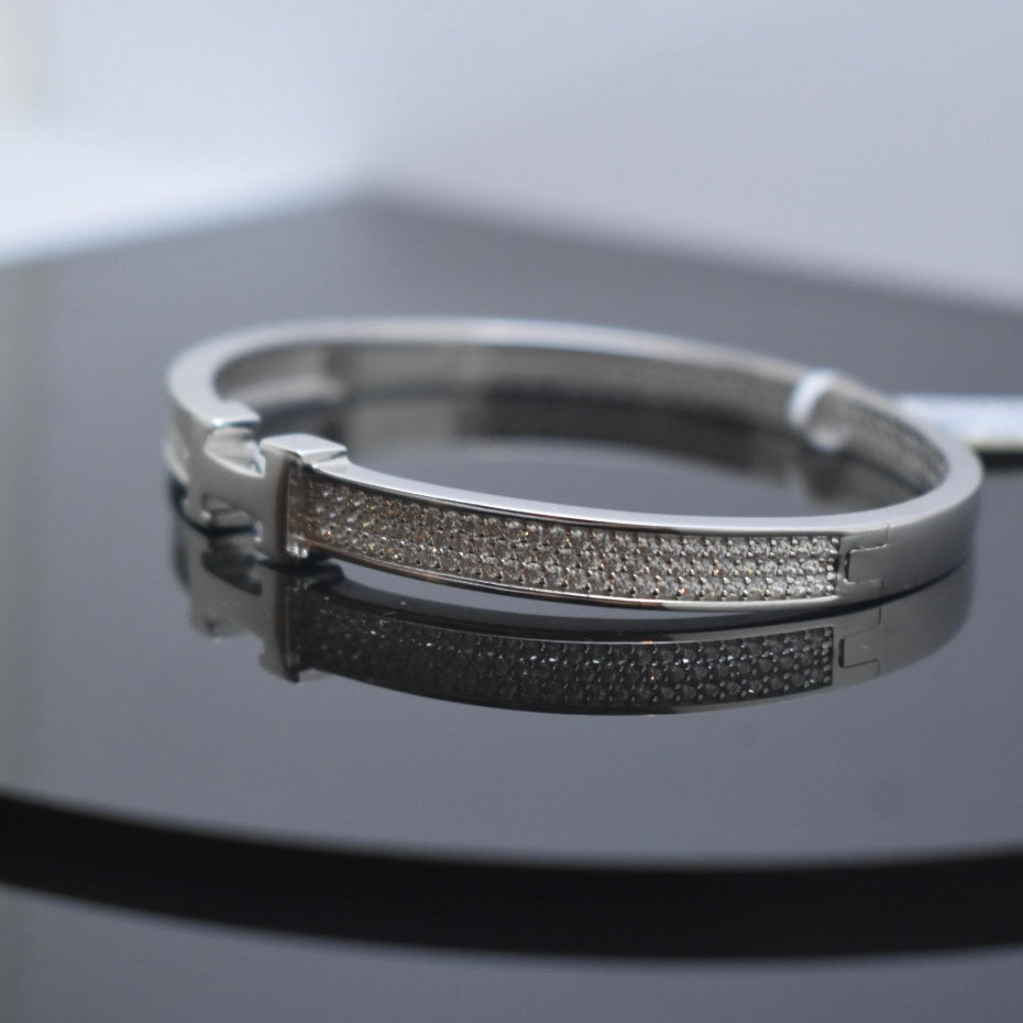 925 Sterling Silver - SJHERMES Zircon Bangle