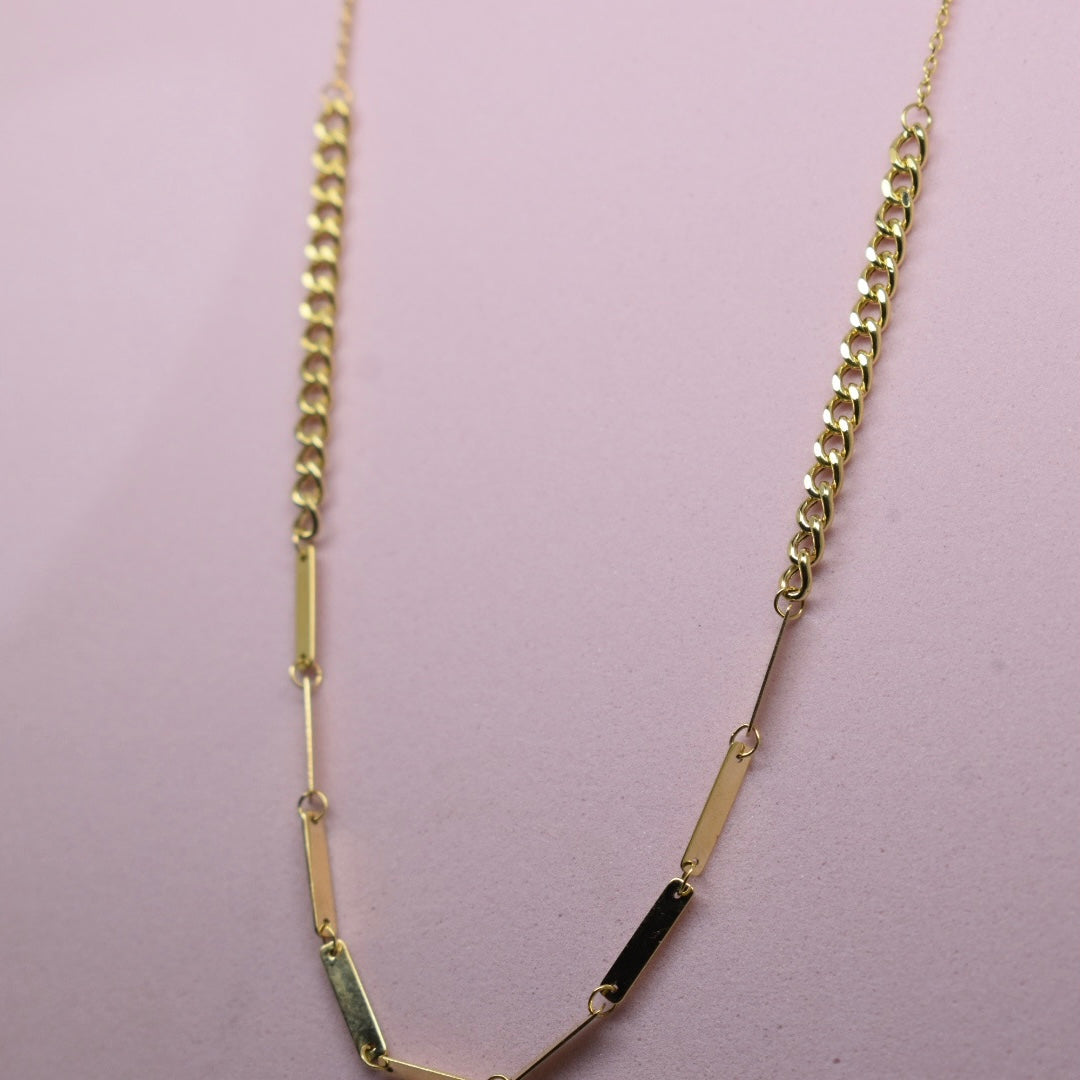 *LIMITED* 18K Gold - Curb Plate Necklace