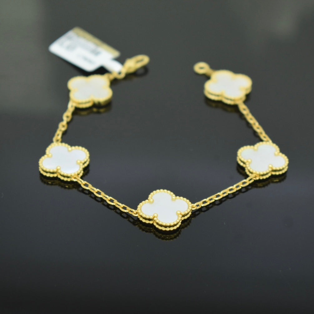 925 Sterling Silver Master - Yellow SJVC White MOP Bracelet