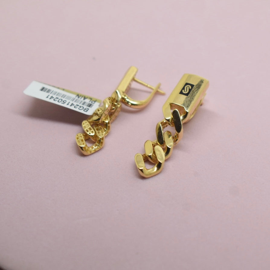 18K Yellow Gold - Monaco Plain Earring