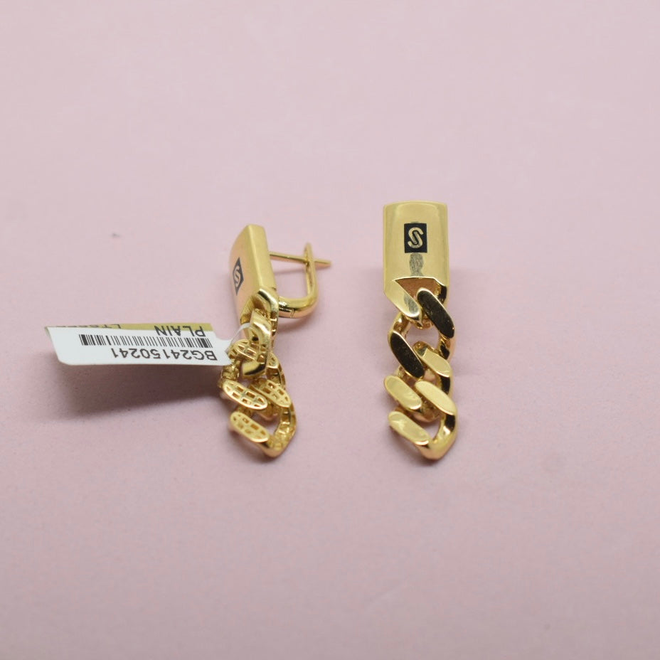 18K Yellow Gold - Monaco Plain Earring