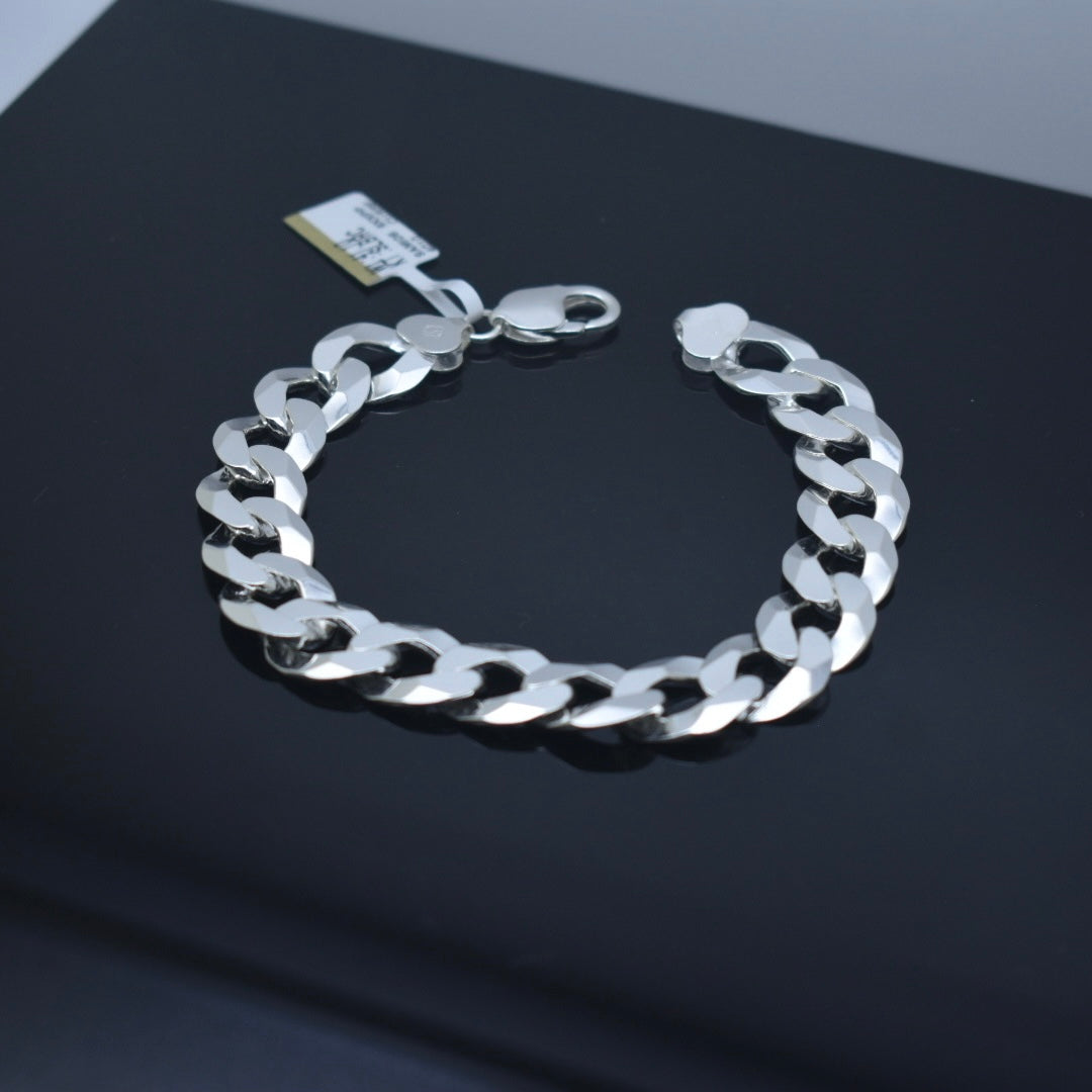 925 Sterling Silver - Thick Big Curb Bracelet