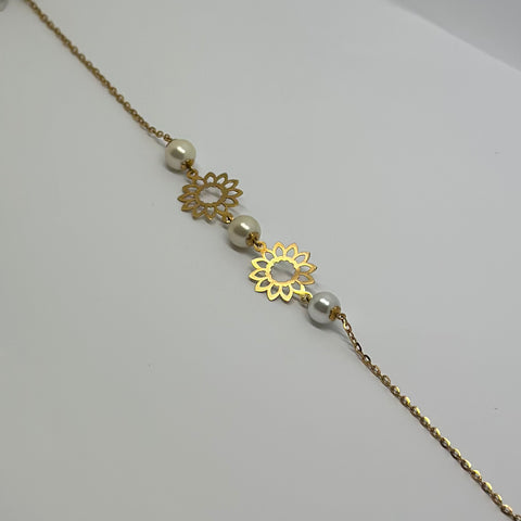 18K Yellow Gold - Pearls Bracelet