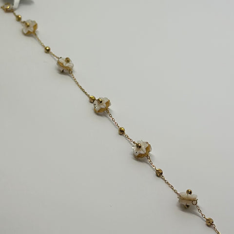 18K Yellow Gold - Flowers Bracelet
