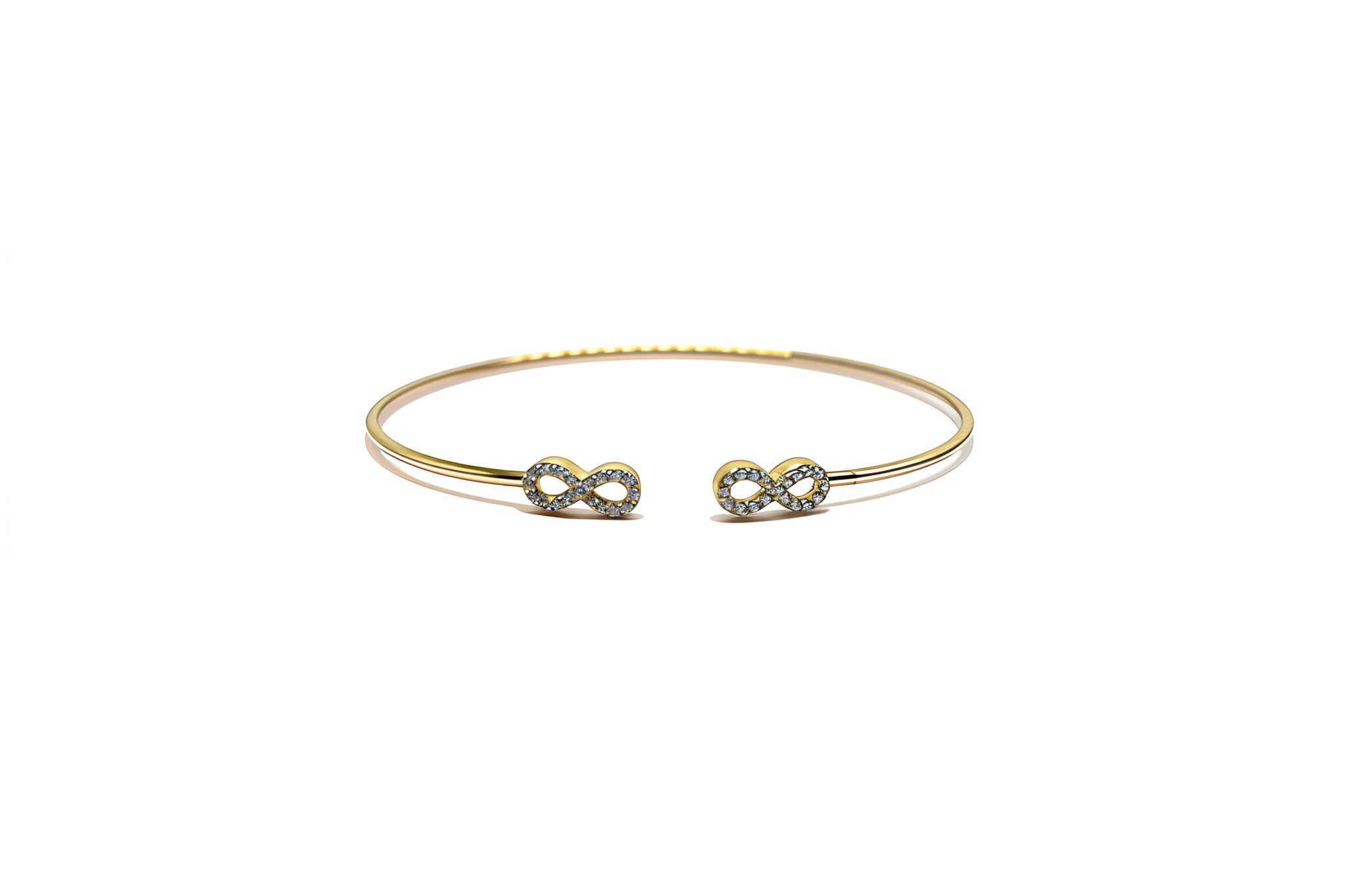 Premium Sterling Silver - Yellow Infinity Zircon Bangle