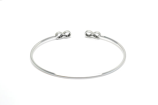 Premium Sterling Silver - Infinity Zircon Bangle