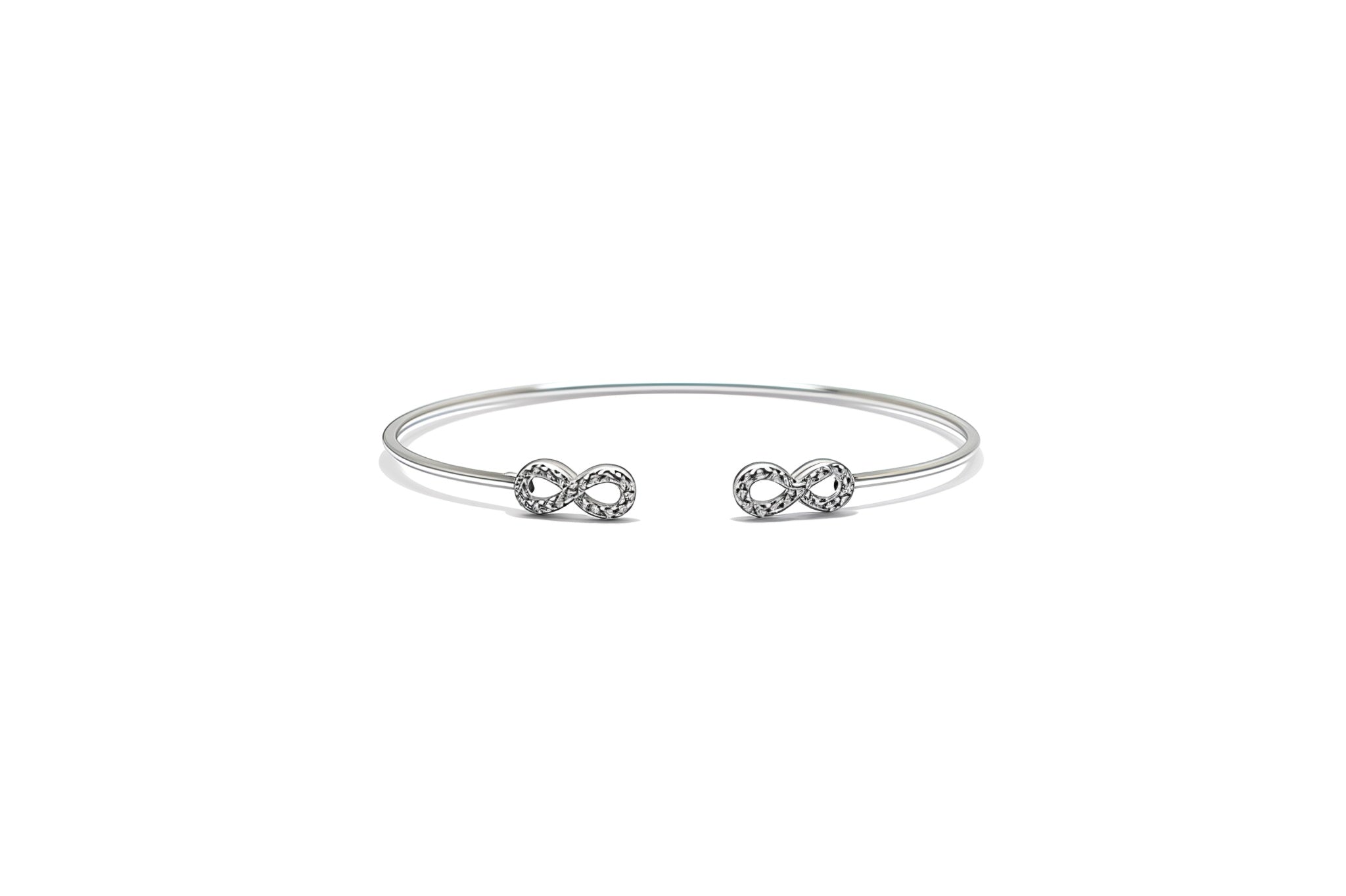 Premium Sterling Silver - Infinity Zircon Bangle