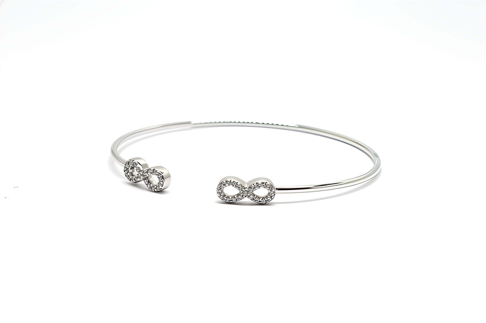 Premium Sterling Silver - Infinity Zircon Bangle