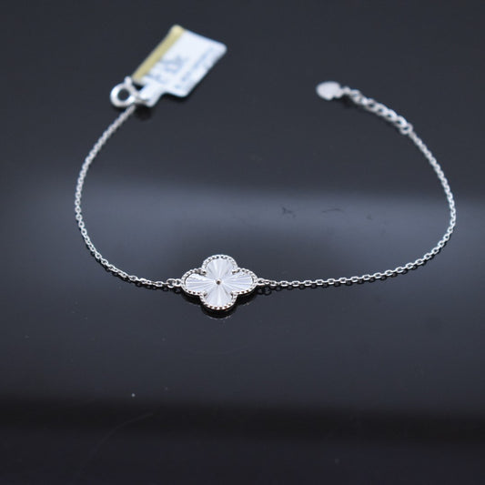 925 Sterling Silver -  SJVC Silver Flower Bracelet