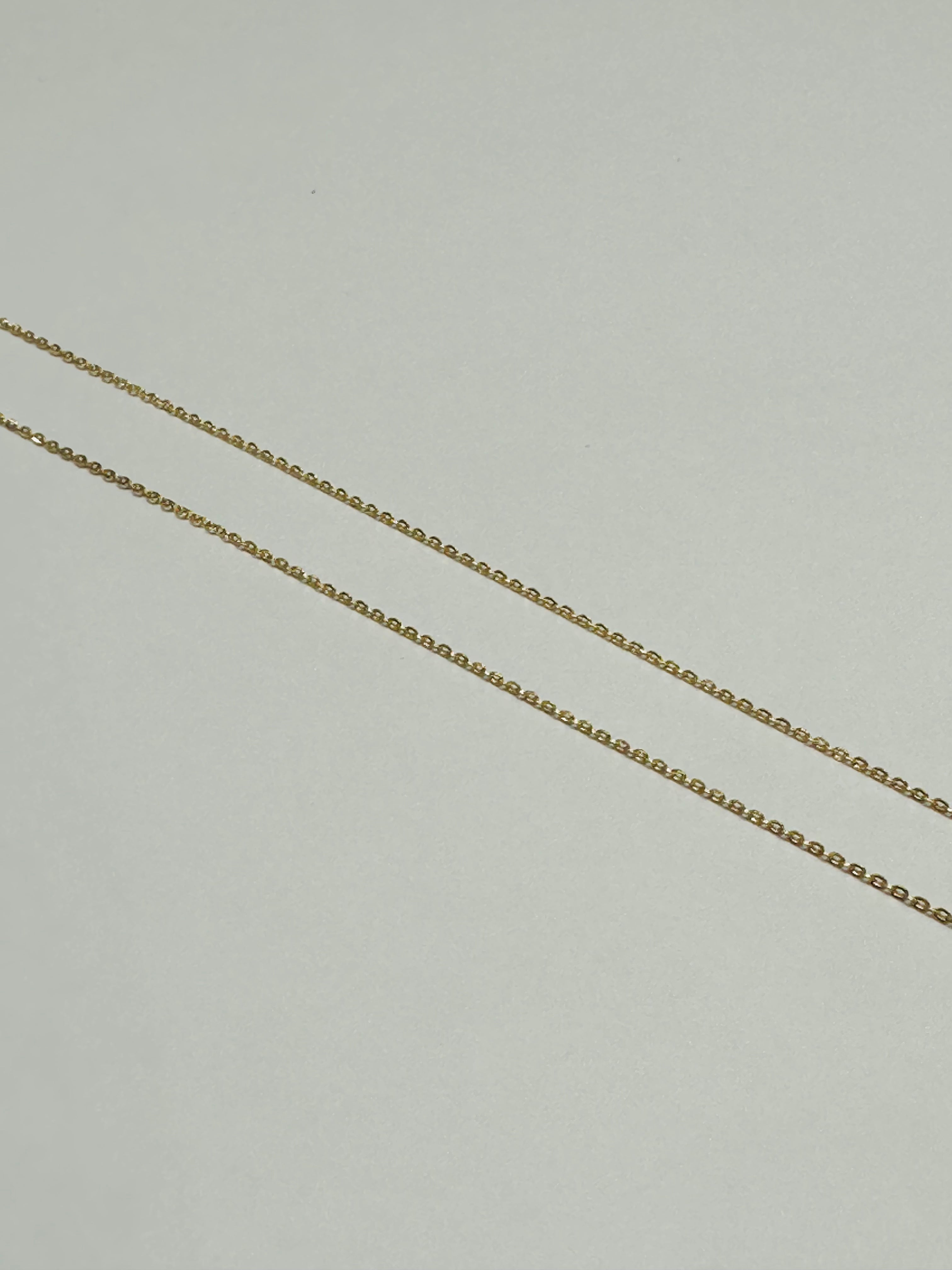 18K Yellow Gold - Small Flat Cable Chain