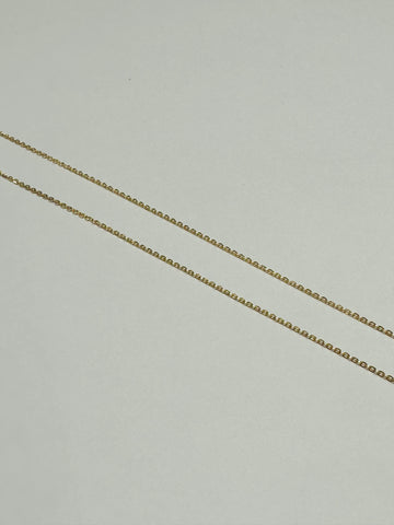 18K Yellow Gold - Small Flat Cable Chain