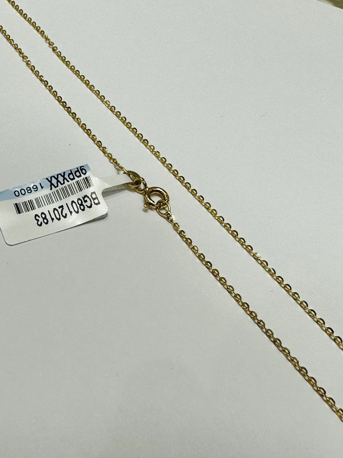 18K Yellow Gold - Flat Cable Chain
