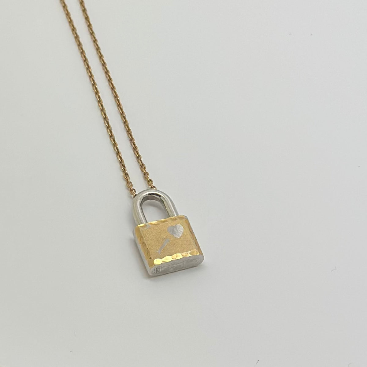 18K Yellow Gold - Lock Necklace